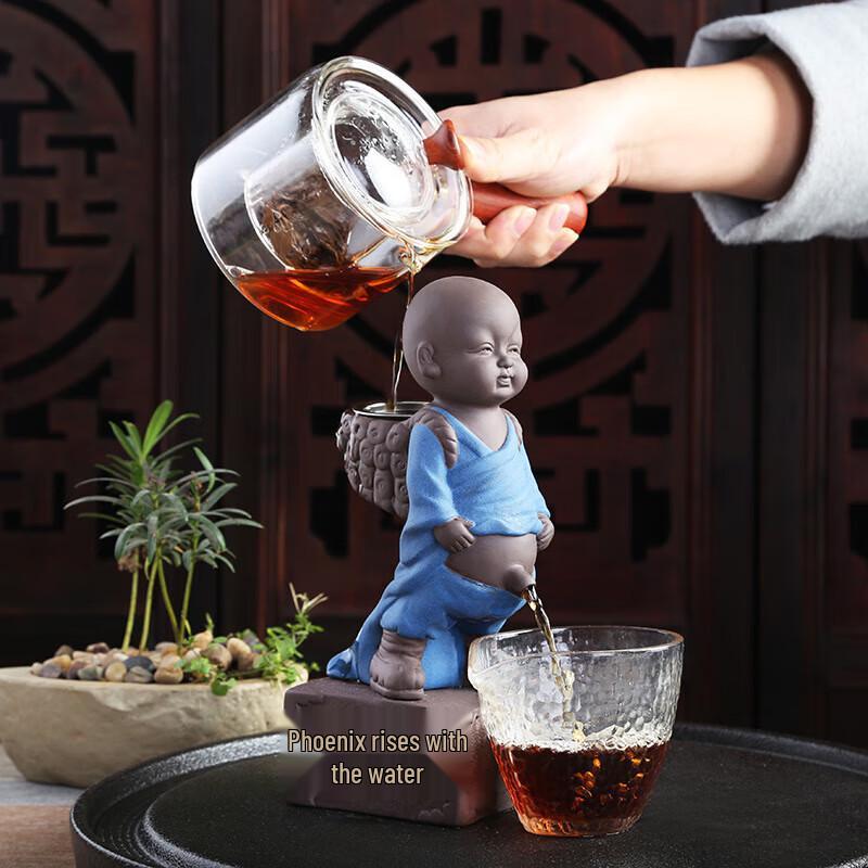 Chaxun Zisha Little Monk Peeing Boy Tea Strainer Set