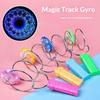 Led Magic Magnetic Orbit Spinning Top Toy Creative Hand Cranked Color Luminous Colorful Gyroscope Rotating Handle Child Gifts