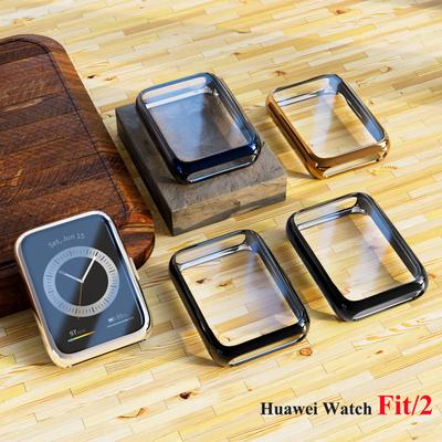 Plated Cover For Huawei Watch Fit 2 Case Smartwatch Accessories TPU Bumper All-Around Screen Protector Huawei Watch Fit Case