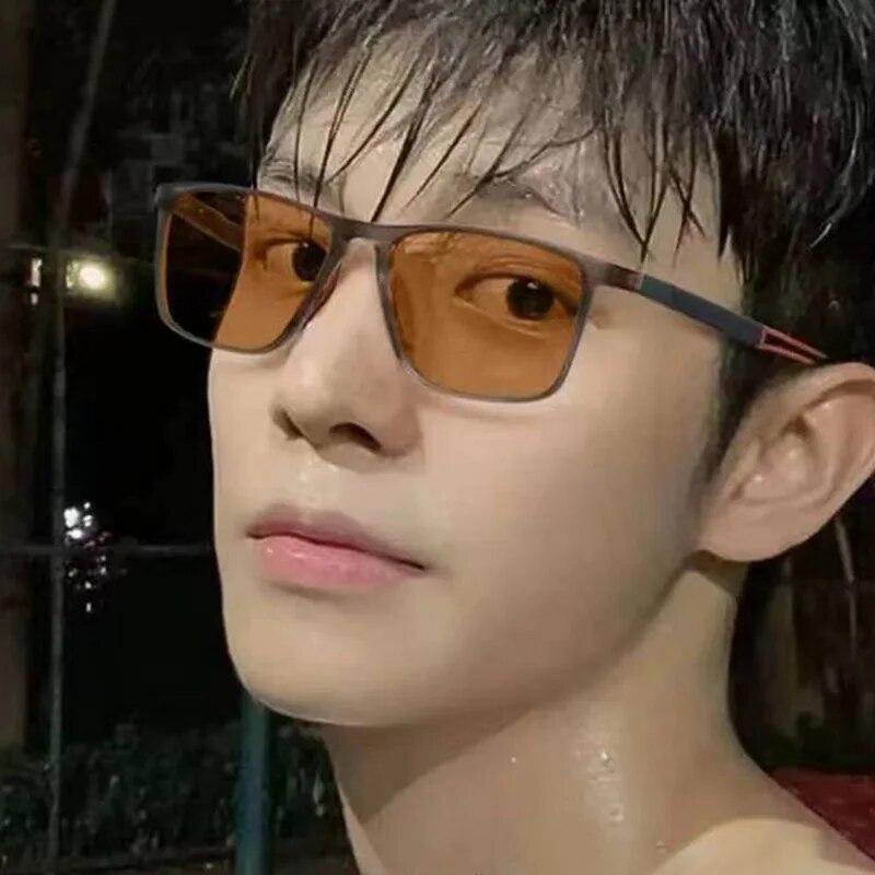 Fashion Photochromic Myopia Glasses Square Classic Women Men Glasses Anti Blue Light Sun Glasses Sports Eyewear Myopia Glasses