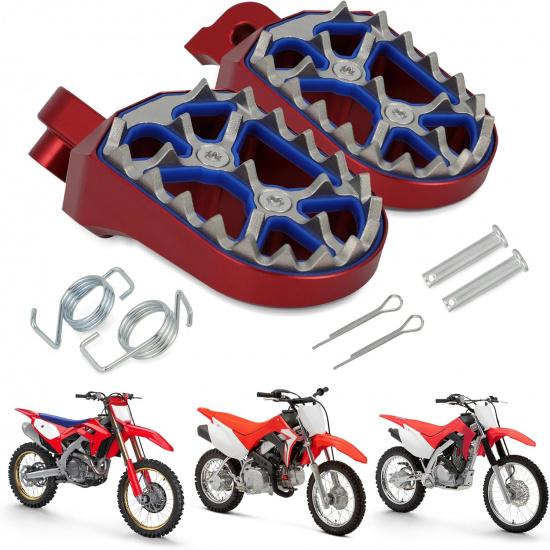 

Dirt Bike Footpegs Foot Pegs Double-deck Pedals Rests CNC for CRF 110 2004-2009 2011-2013 CRF 50 CRF70F CRF80F 2004-2009 XR100R XR70R XR80R 2000-2003 червоний