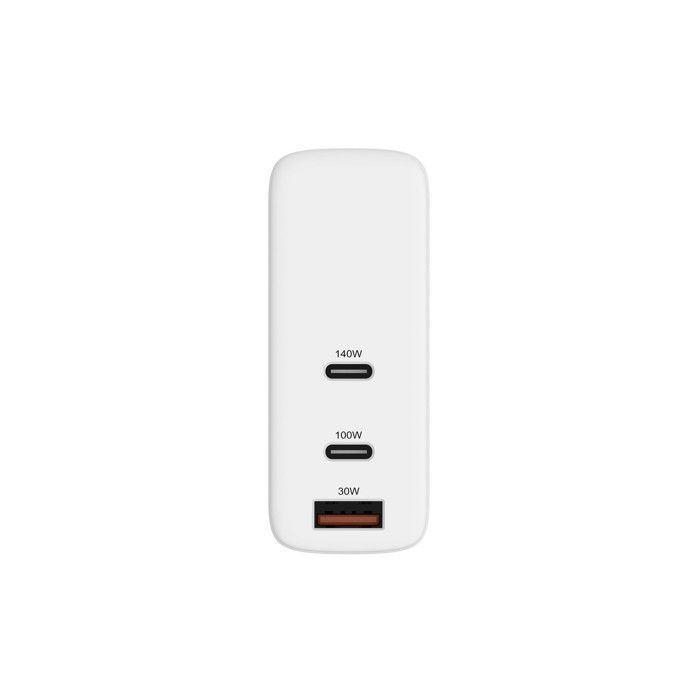 HYPER HJG140WW, Intérieur, AC, 2 M, Blanc Le CHARGEUR GAN HYPER HYPERJUICE 140 W - GLOBAL - CHARGEUR ADAPTATEUR MULTI-PORT Est Un