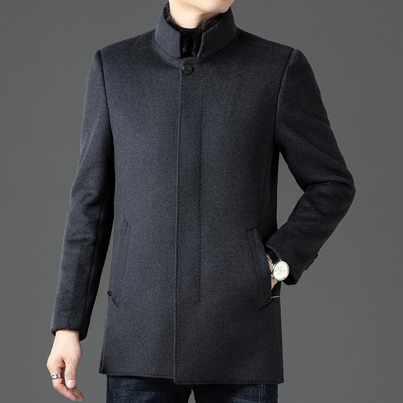 

Новая модная куртка с воротником-стойкой из норки, утолщенная, со съемной пуховой подкладкой 4XL серый