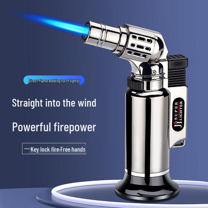 JL550 Windproof Metal Torch Lighter - Direct Flame Blue Ignition Welding Gun