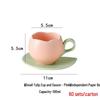 Japanese Ceramic Tulip Coffee Cup & Saucer Set