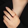 New Chinese style red rope open ring light luxury national tide temperament index finger ring fashion trend simple niche jewelry