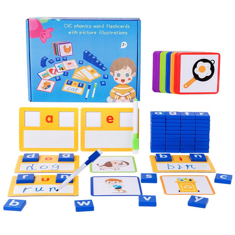 Alphabet and CVC Word Building Phonics Game for Kindergarten Early Learning