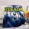 Custom Name,Tottenham Hotspur FC Printed Flannel Blanket, Soft Throw for Bedroom Sofa, Washable, Christmas Present, Great Gift.