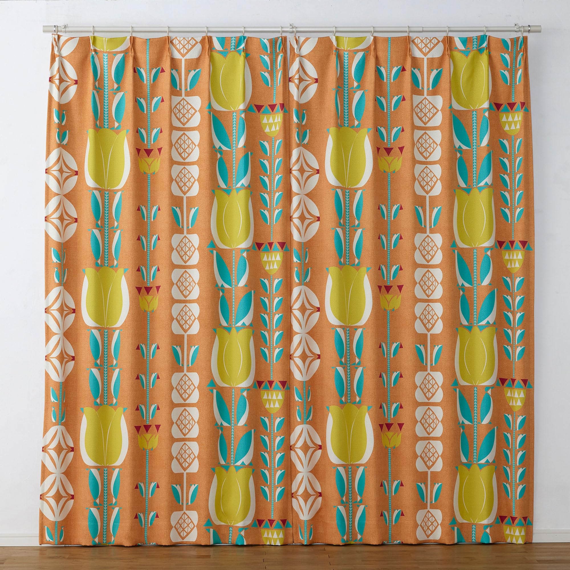 

Suminoe Drape 100 x 200 1 Piece Curtain, Orange, cm, Tulippen, Washable, V1365, оранжевый