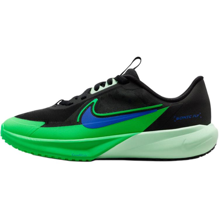 Nike SONIC FLY Low top Kids Running Shoes Black Green Unisex FZ0017-009 35.5