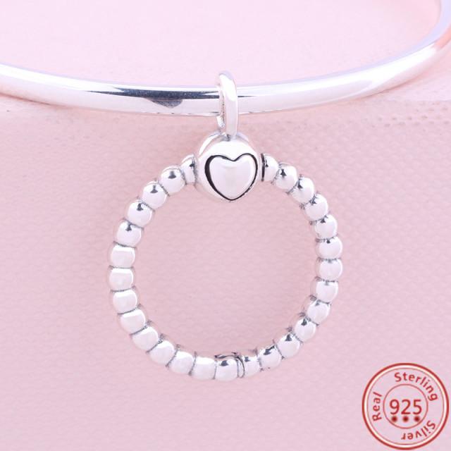 New O Heart Shape Fashion Pendant Key Chain Beads Fit Original Fashion Bracelet Necklace Diy Charm Women Jewelry
