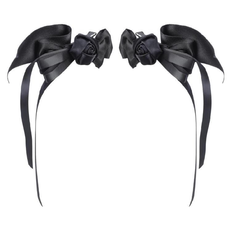 1pair Bowknot Shape Duckbill Hairpin Y2k Hair Clip Elegant Hairpin for Girls