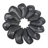 12 Pièces PU Cuir Golfs Headcover Housse de Protection Étuis Tête de Fer Imperméables Accessoires de Golf