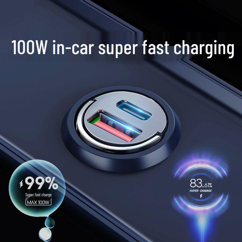 Invisible 100W Car Charger: Dual Port | Fast Charging for Apple, Huawei, Xiaomi