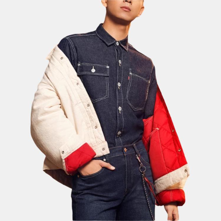 Levis Casual Denim Jacket Men Jackets White A0123-0001