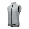 Reflective Cycling Vest with Chest Pocket Windproof Gilet for Running Hiking Biking Black EU Size S