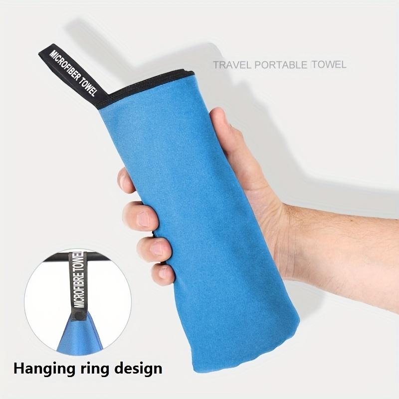 Quick Dry Microfiber Sports Towel, Sand Free Lightweight Beach Towel, Absorbent Fast Drying Gym Towel for Travel Camping Hiking Yoga Fitness