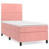 3142940 vidaXL Divan Bed with Mattress Pink 90x190 Cm Velvet