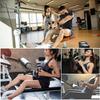 4 Pcs Nylon Triceps Rope and Chrome Rowing Parallel Grip with Carabiner Set Rowing High Pull Down Back Training Accessories