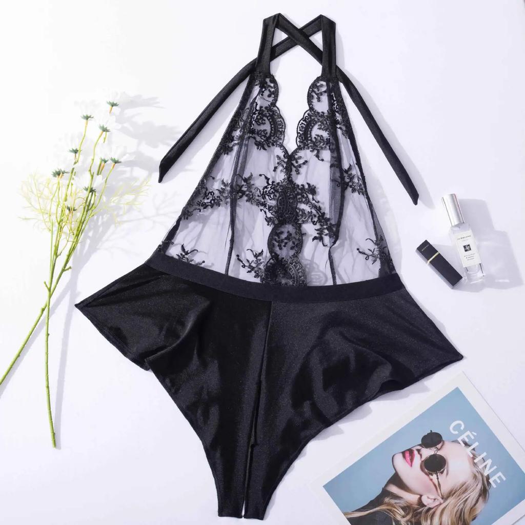 Lingeries Sexy Women'S One Piece See Through Senxual Erotic Set Hot Sexy Bodysuits Lingerie Sets White Lace Tops Erotic Costumes