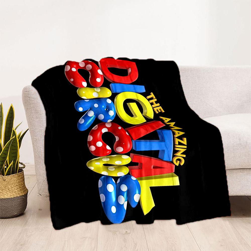 Digital Circus Blanket Durable Comfort Great for Seaside Couch Livingroom for All Seasons Modern Ideal Gift for Friends Family Couples Picnic