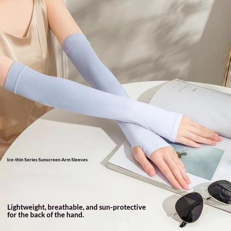 Women'S Loose Ice Silk Sun Protection Sleeve Covers Summer New Style Uv Protection Cycling Driving Protective Arm Sleeves