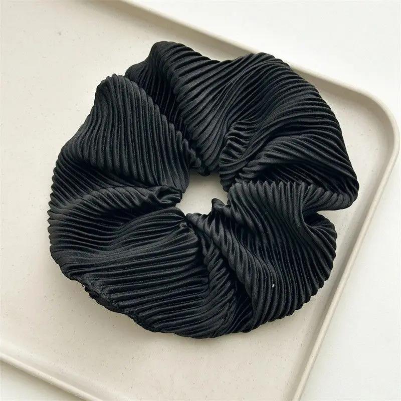 High-end, Wrinkled Texture, Large Intestine Hair Loop Headband, High Elasticity Hair Tie Headband, Coiled Hair Cord Hair Tie
