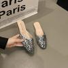 Woman Mules Slippers Sequins Flat Shoes for Women Waterproof on Promotion 39 H Sandal Summer Slides Footwear Korea Style Sandals