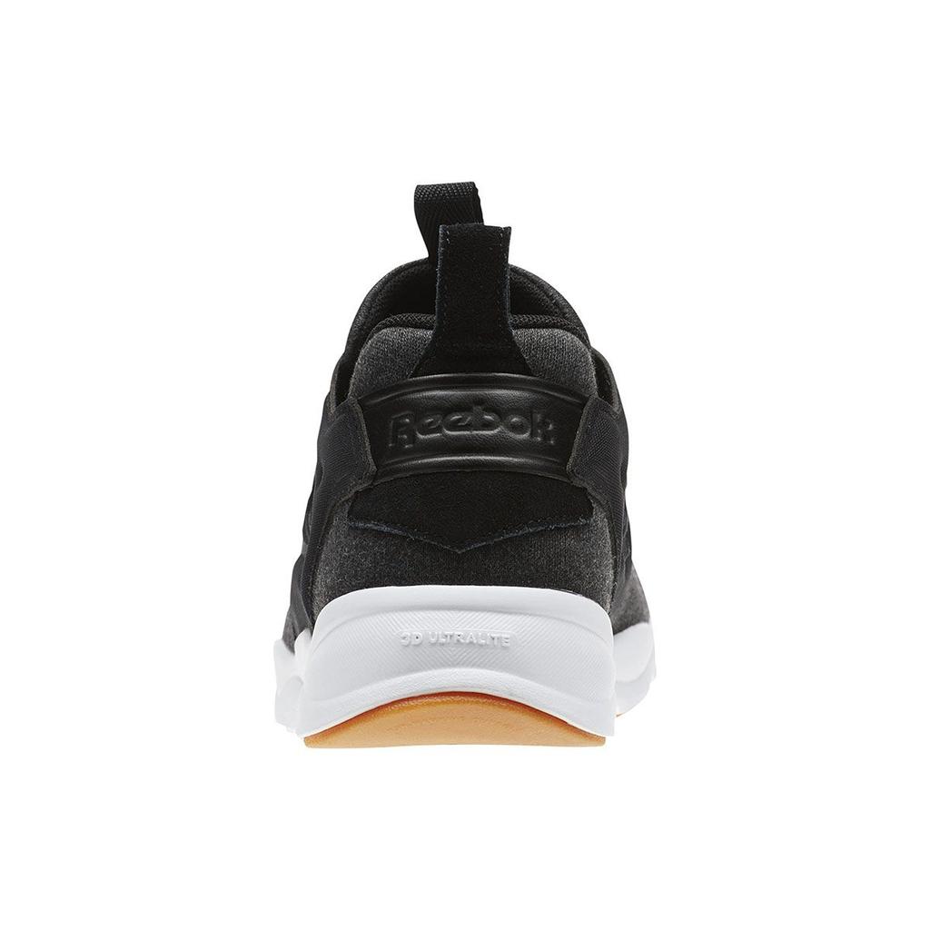 Reebok Furylite Heather Fabric Synthetic Leather Comfortable Breathable Lightweight Low Top Lifestyle Shoes Unisex sneaker Black CM9949