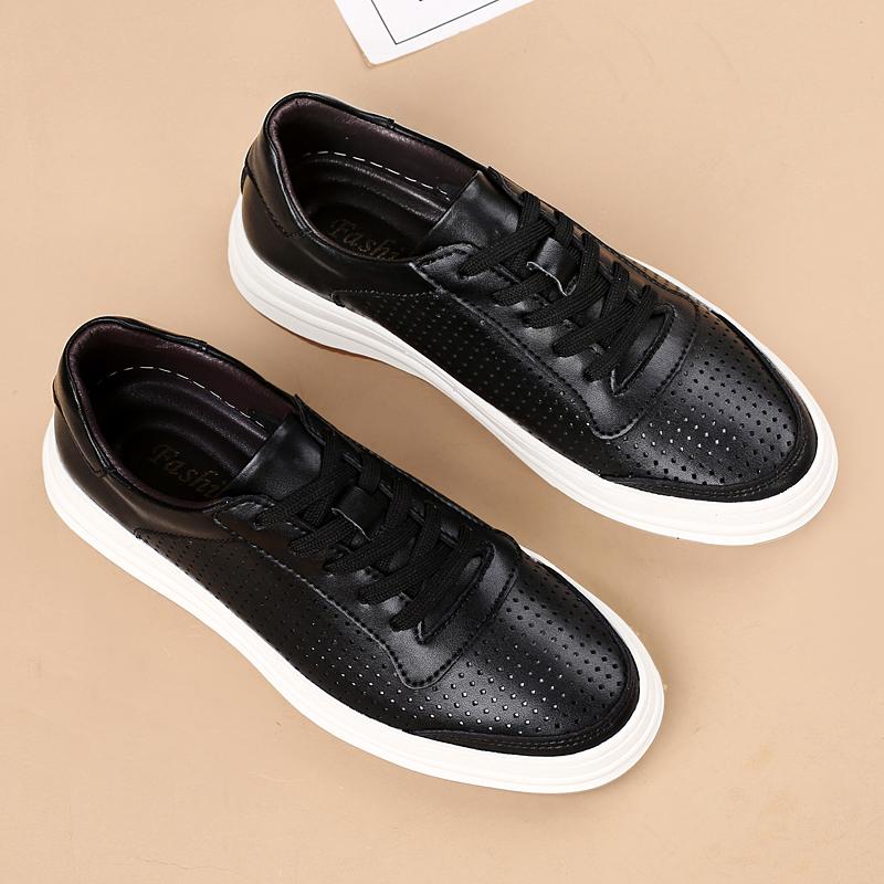 Fashion High End Brand Men's Leather Casual Shoes Breathable Lightweight Sports Oxford Shoes Interviews Commuting Men's Work Shoes