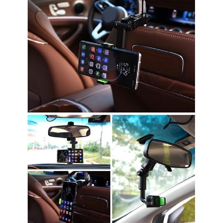 Car 360° Rotatable Phone Mount Holder Dual-Use Clip Auto Interior Accessories