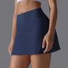 Auroth Women Sports Short Skirts With Porkets Elastic Push Up Yoga Sports Skirts Black Summer Girl Skirts