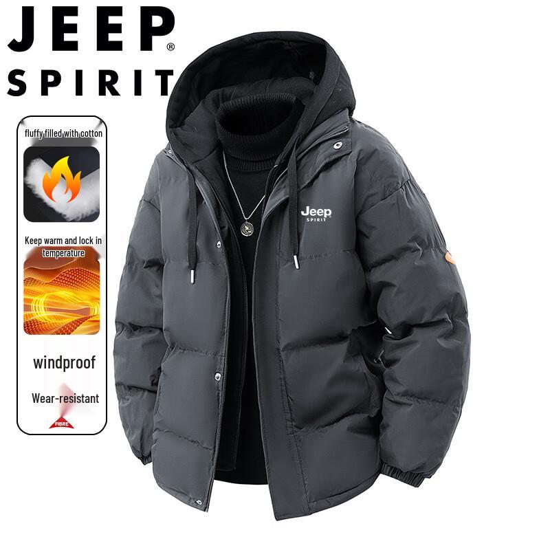 JEEP SPIRIT Men's Hooded Winter Cotton Jacket