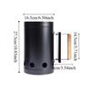 With Handle BBQ Carbon Barrel Stainless Steel Charcoal Bucket  Grilling