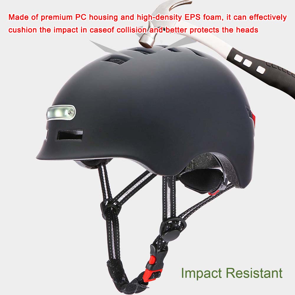 Bisiklet Kaskı Ön ve Arka Işıklı Nefes Alabilen ve Rahat Güvenlik Kaskı Erkekler için 4 Işık Modu