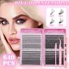640 Tufts Diy Single Tufts Of False Eyelashes Natural Thick D-Song Segmented Grafting Eyelashes