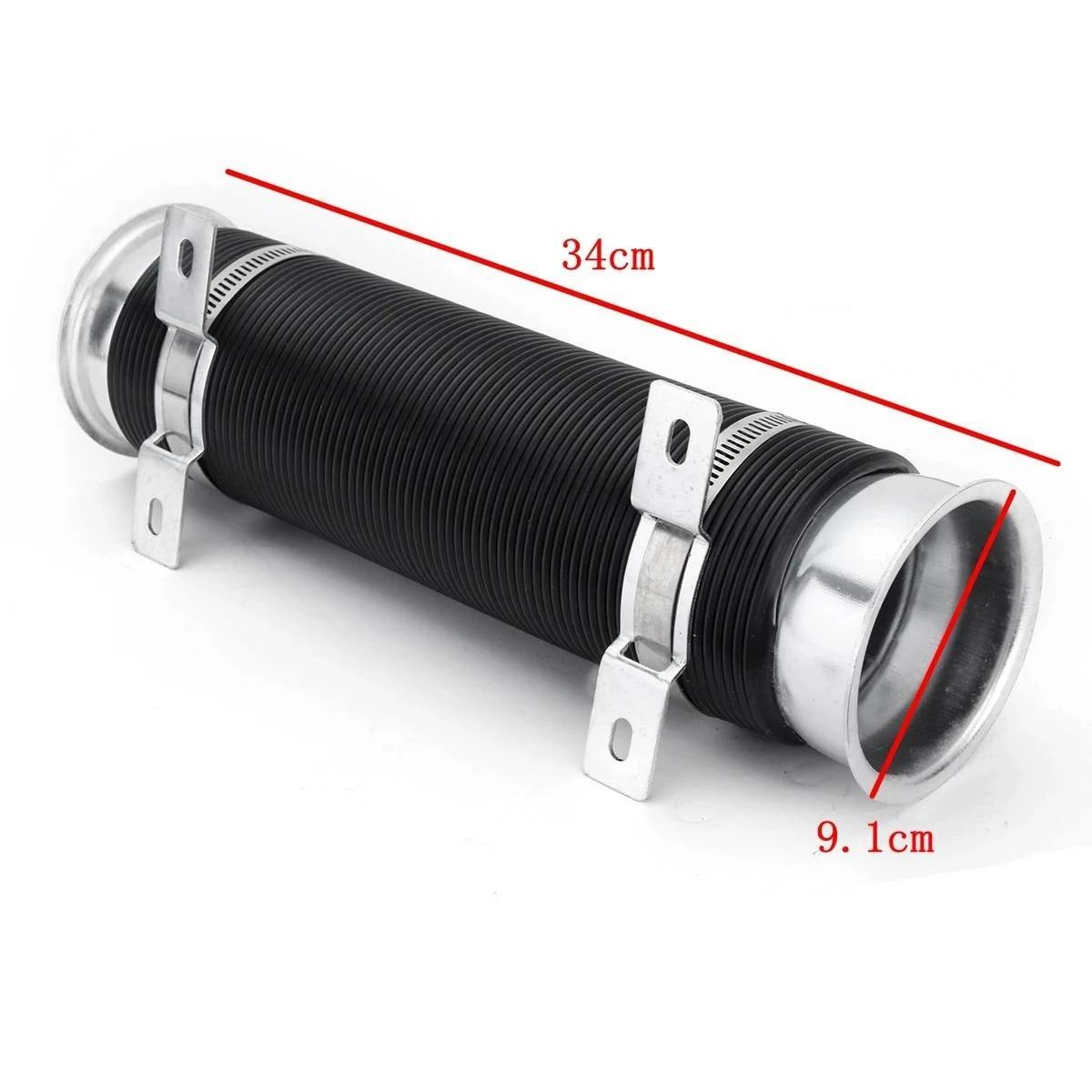 

New Modified Air-conditioning Intake Modified Telescopic Pipe Universal Intake Black