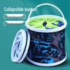 Foldable Fish Bucket with Rope & Anti-jump Net - Multi-functional for Fishing & Fish Protection