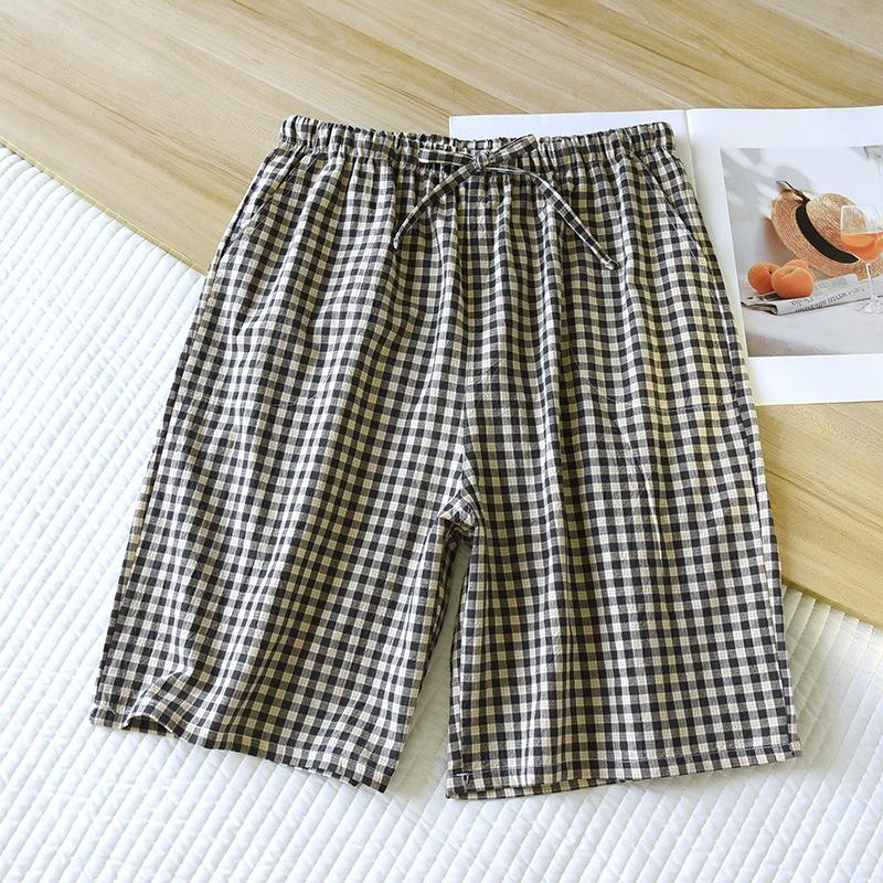 2026 neue Sommer-Schlafhose für Damen 100% Baumwollgaze Partner-Shorts lockere Dreiviertelhose plus Hausanzughose