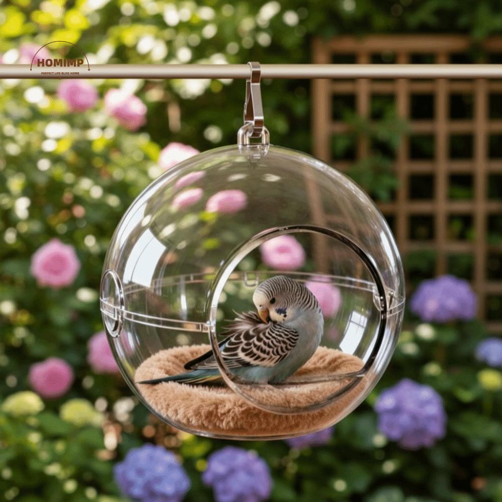Spherical Transparent Bird Nest Wear-resistant Bite Resistant Bird Breeding Nest Thickened Plastic Pigeon House Pet Supplies