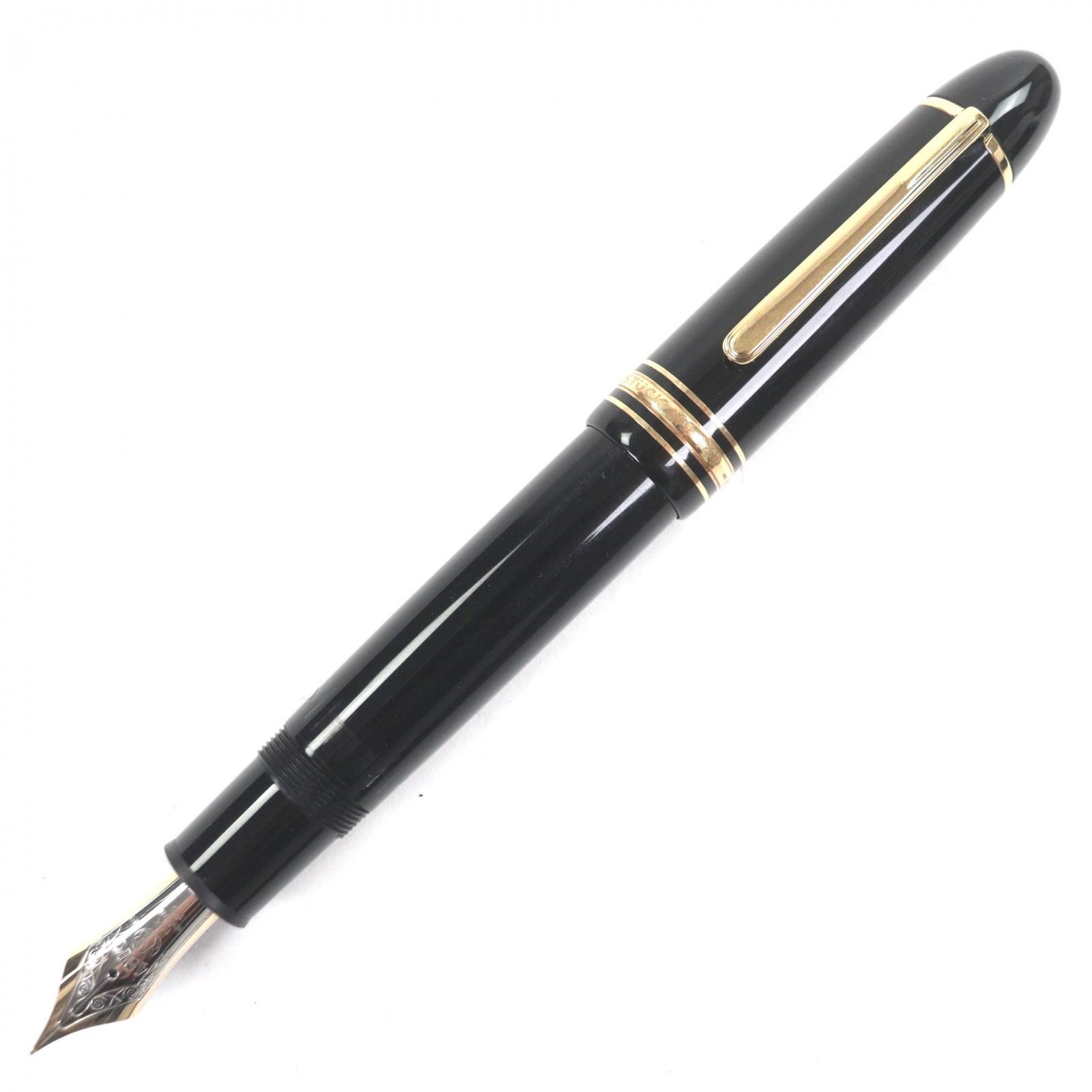 

Great MONTBLANC fountain pen Meisterstück 149 white star black 14K Used