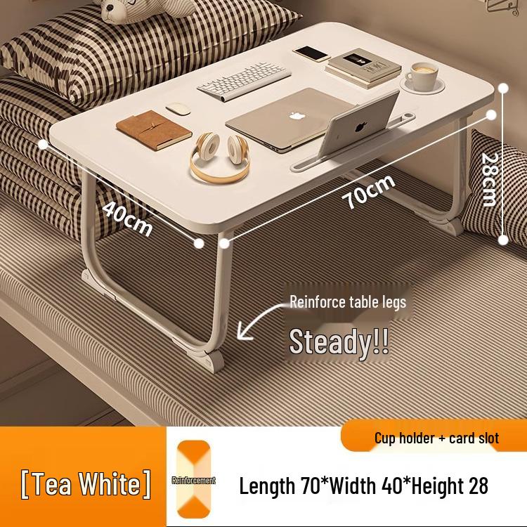 Folding Bedside Laptop Desk: Bay Window & Dorm Use