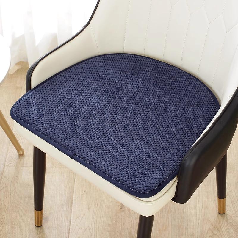 

Простая U-образная подушка на стул для обеденного стола из вельвета, однотонная, легкая роскошь, полукруглая подушка на стул для обеденного стола, скандинавская подкова, нескользящая подушка для сиденья 40*42cm