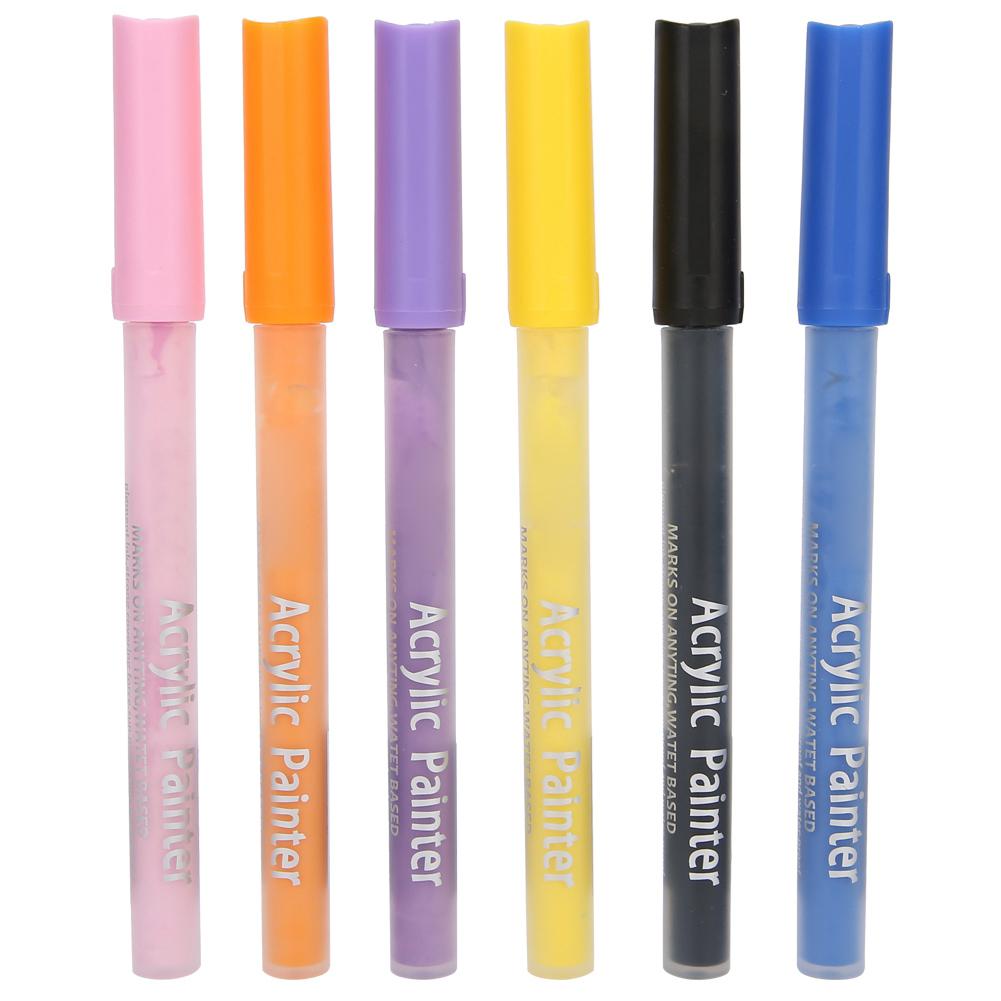Coloured Acrylic Marker Pen Kit Non Toxic Water Based Painting Drawing Tool(12 Colors )