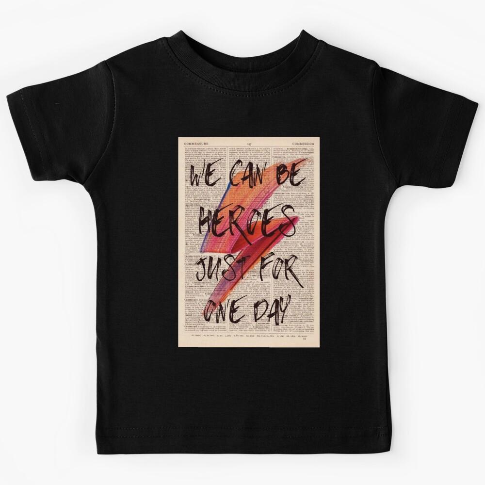 David Bowie - We can be heroes just for one day Kids T-Shirt 110