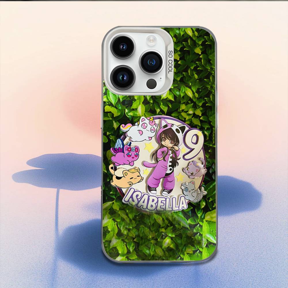 A-Aphmau Meow Anime Cats Phone Case For iPhone 16,15,14,13,12,11,Mini,Pro,E,MAX White Candy Matte Shockproof Cover
