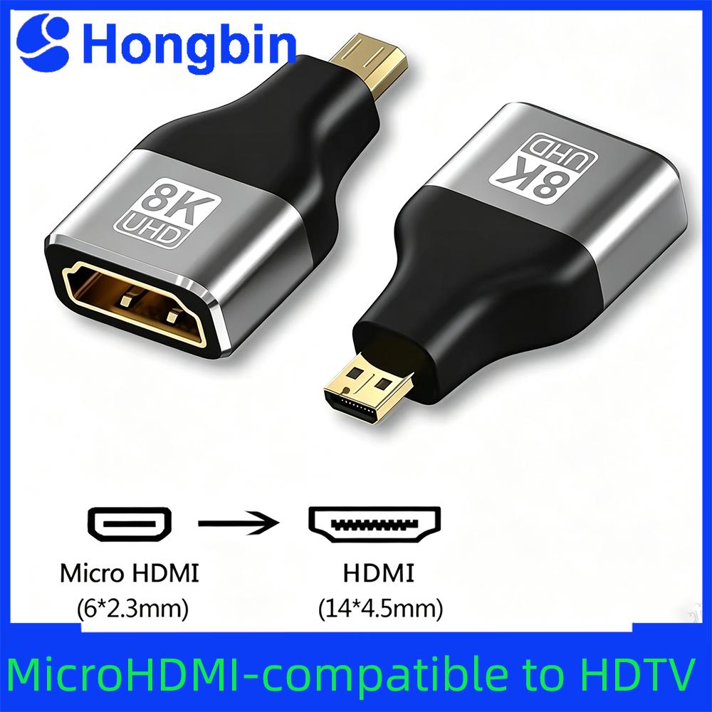 HDMI-compatible Adapter Mini/Micro HDMI To HDMI 8K 60Hz 4K 120Hz/144Hz HDMI Male To Female Converter For HDTV Laptops PS4 TV Box 4