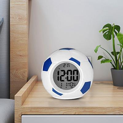 Ceas cu alarmă Neted Rafinat Măiestrie Creativă Fără bavuri Manual Ceas mecanic Timp ABS Fotbal Luminos Control sunet Ceas Cadou de aniversare