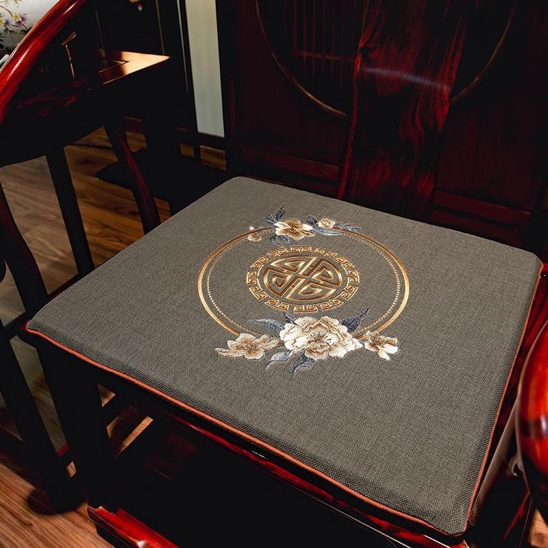 Chinese Style Seat Cushion Thickened Butt Pad Mahogany Chair Cushion Autumn  Winter Solid Wood Dining Chair Tea Chair Cushion Ring Chair Seat Cushion