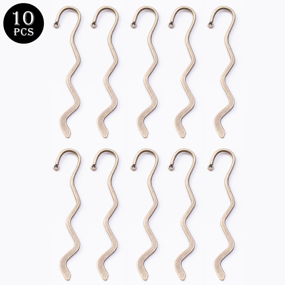 10PCS Wave Shape Bookmarks Retro Exquisite Bookmarks for Student Reading Durable Accessories Bookmarks Teacher Supplies